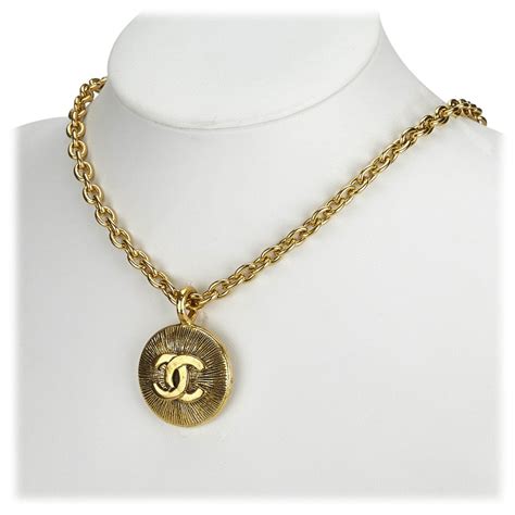 chanel vintage necklace gold|vintage chanel gold chain necklace.